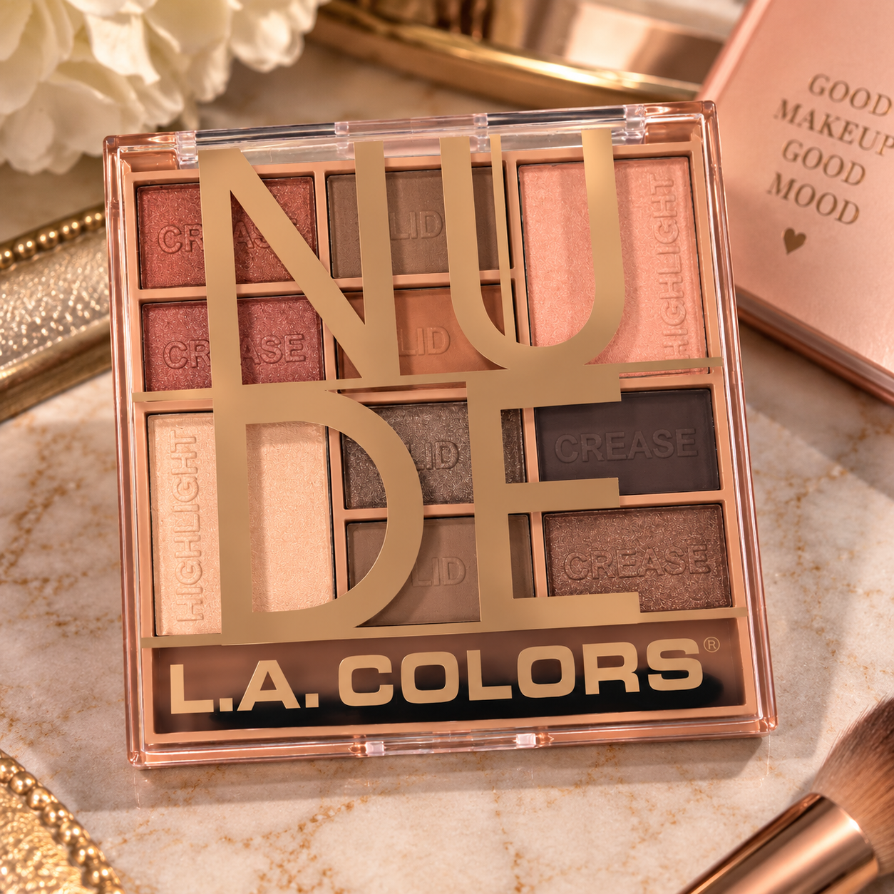 L.A. COLORS Color Block Eyeshadow Palette – Nude