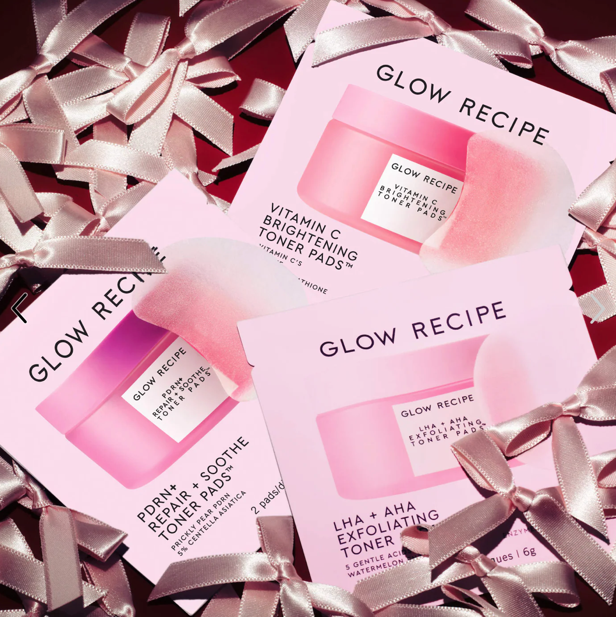Glow Recipe Korean Toner Pad Collection Gift Set for Pores, Dark Spots, and Skin Barrier Repair
