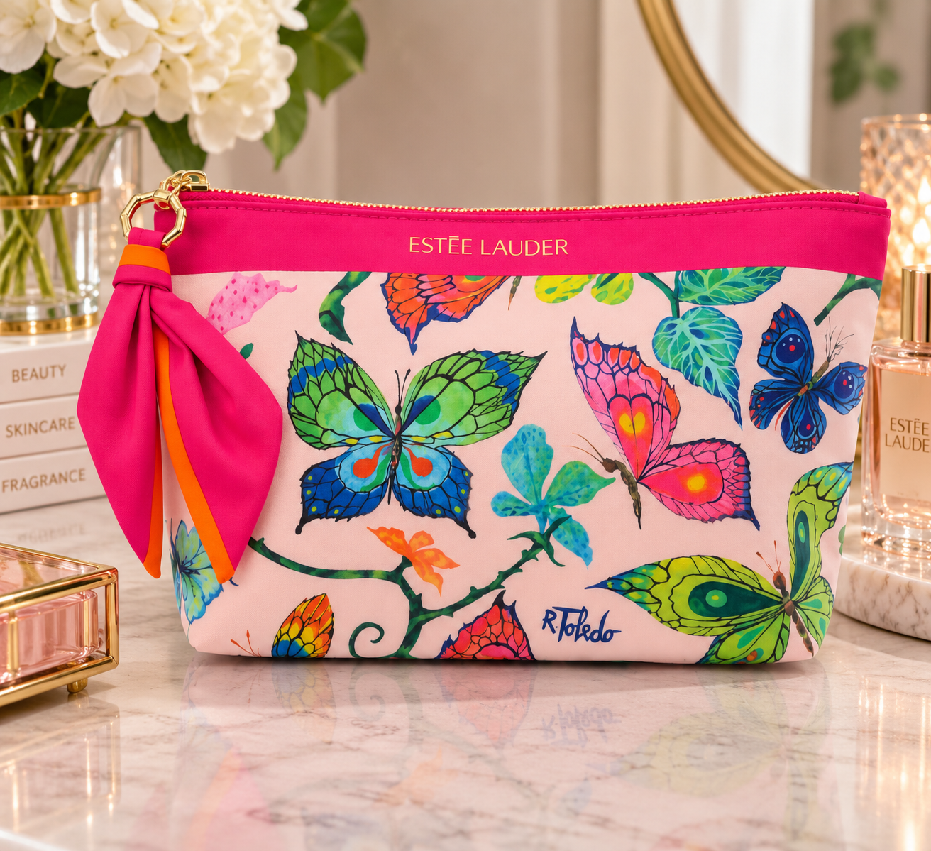 Estée Lauder x Ruben Toledo Butterfly Cosmetic Bag