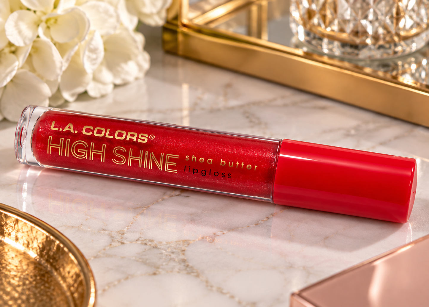L.A. COLORS High Shine Shea Butter Lip Gloss – Dynamite