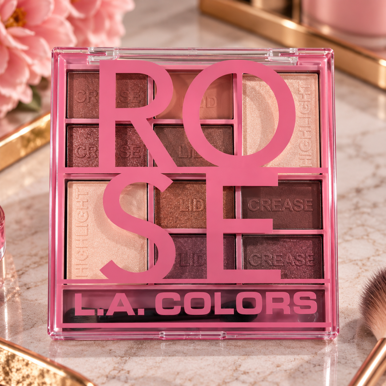 L.A. COLORS Color Block Eyeshadow Palette – Rose