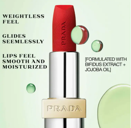 Prada Monochrome Soft Matte Refillable Lipstick - Scarlatto