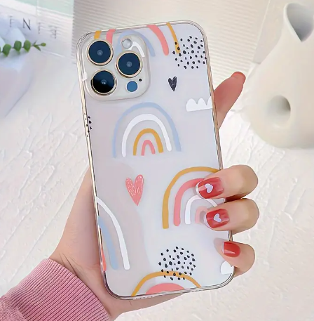 Hearts & Rainbows Boho iPhone Case