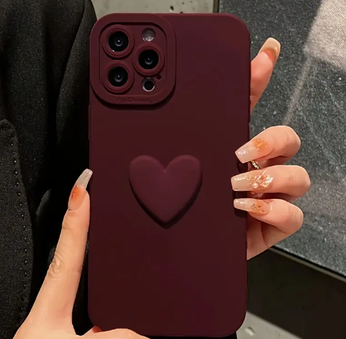 Burgundy Heart iPhone Case
