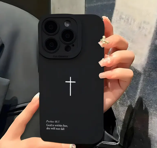 Black and White Cross iPhone 12 Pro Max Case