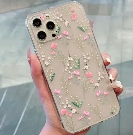 Precious Flowers Clear iPhone Case