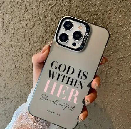 Silver Psalm 46:5 iPhone Case