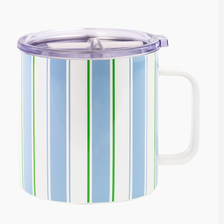 Kate Spade New York Daisy Stripe Stainless Steel Coffee Mug