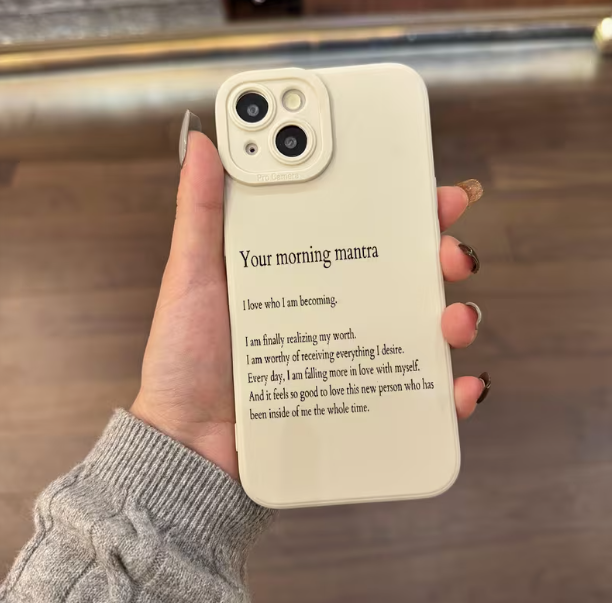 Your Morning Mantra iPhone 17 Case