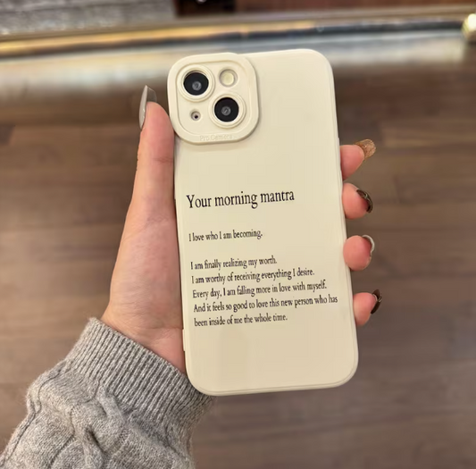 Your Morning Mantra iPhone 17 Case