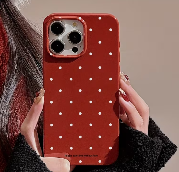 Red & White Polkadot iPhone Case