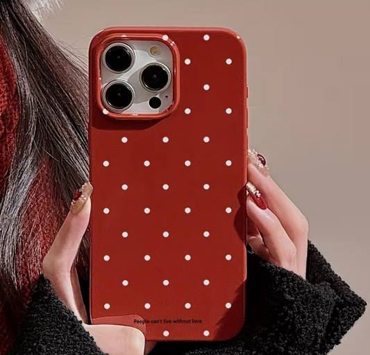 Red & White Polkadot iPhone Case