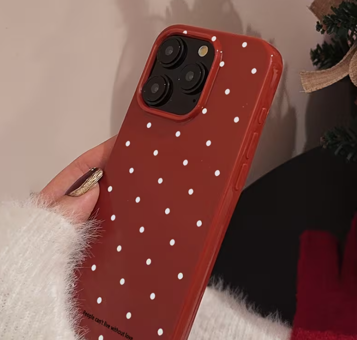 Red & White Polkadot iPhone Case