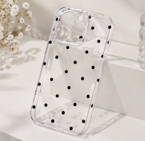 Black Polkadot iPhone Case